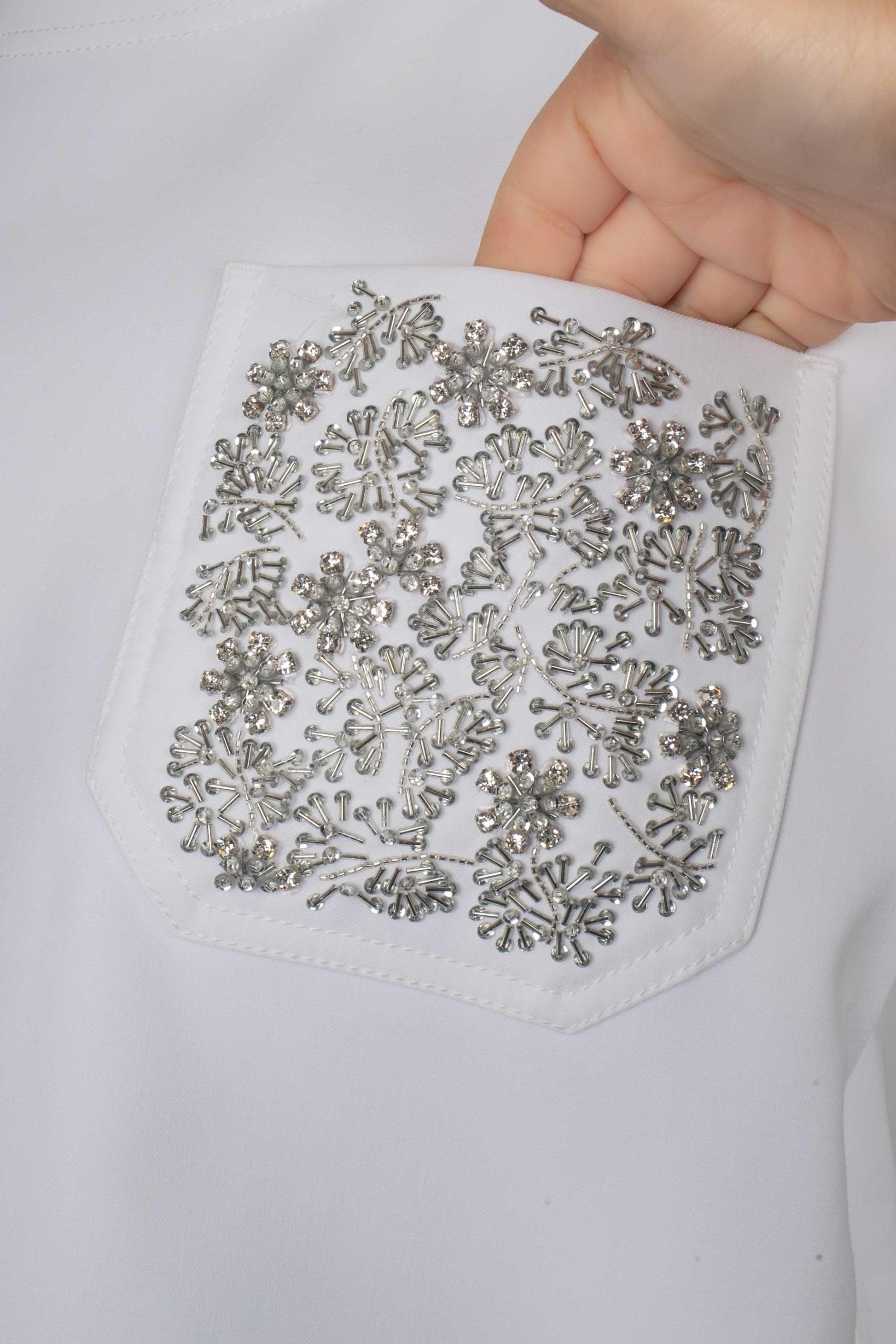 Women's Christian Dior White Cotton Top For Sale