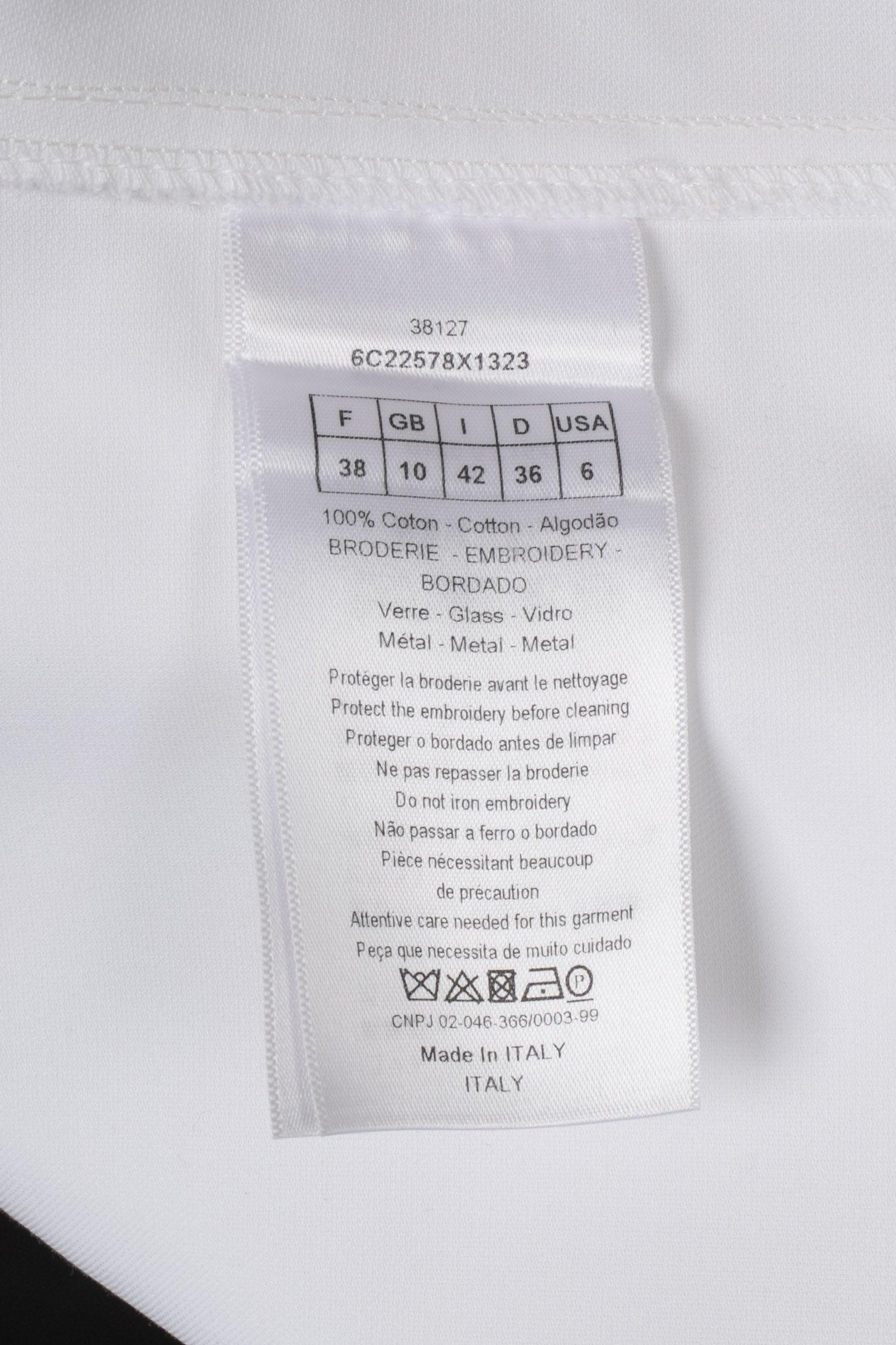 Christian Dior White Cotton Top For Sale 2