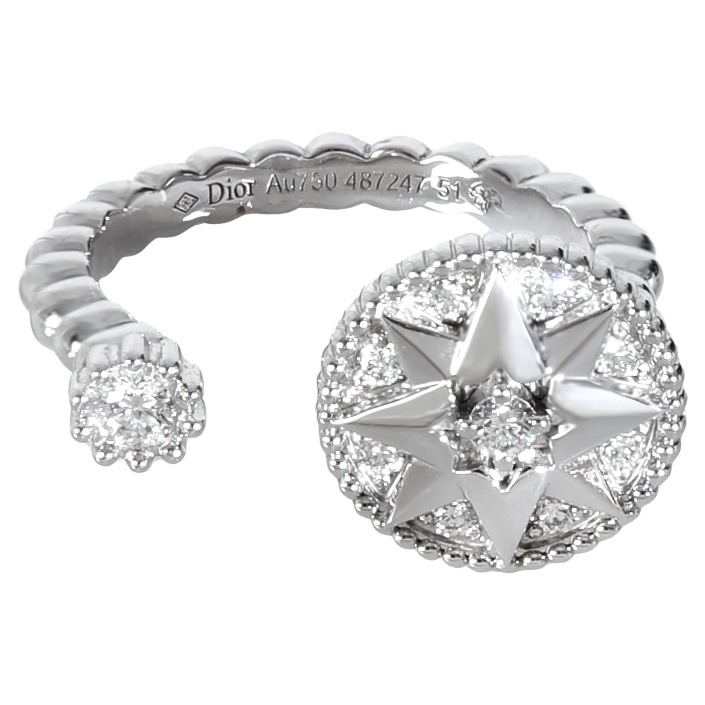 Christian Dior White Gold Diamond Rose Des Vents Ring