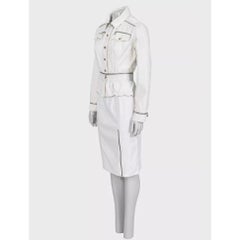 Christian Dior White Jacket and Skirt Suit Size M, 1990s