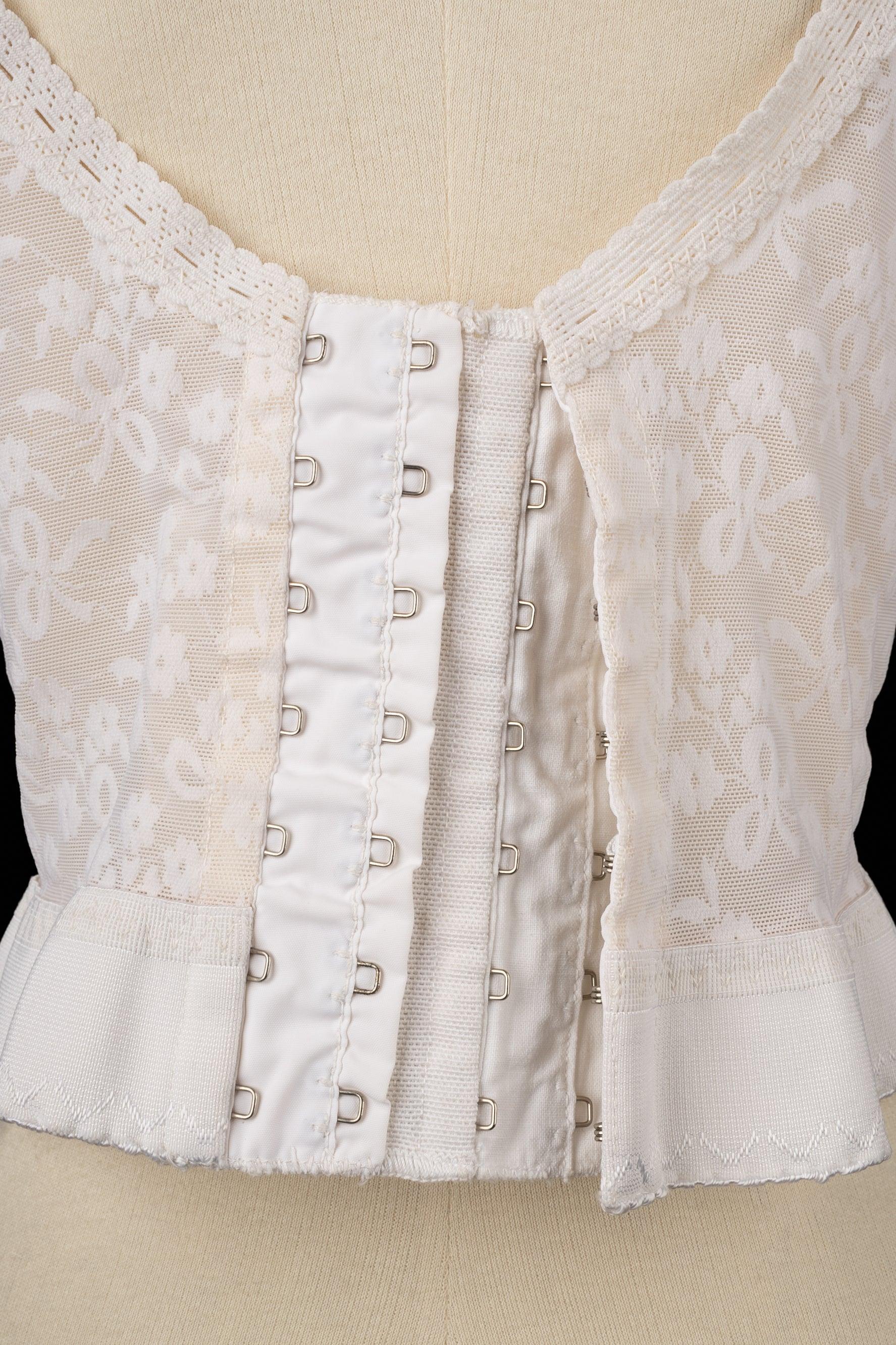 Christian Dior White Lace Bustier Top For Sale 2