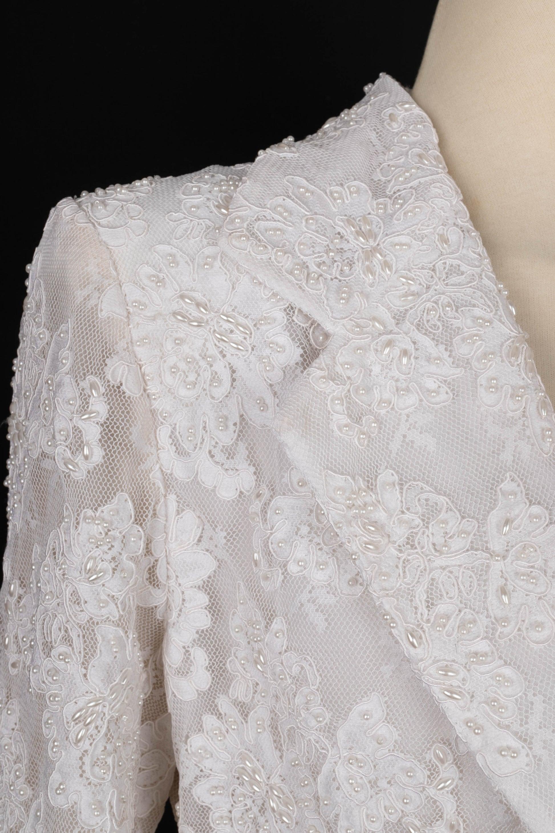 Christian Dior White Lace Jacket 2