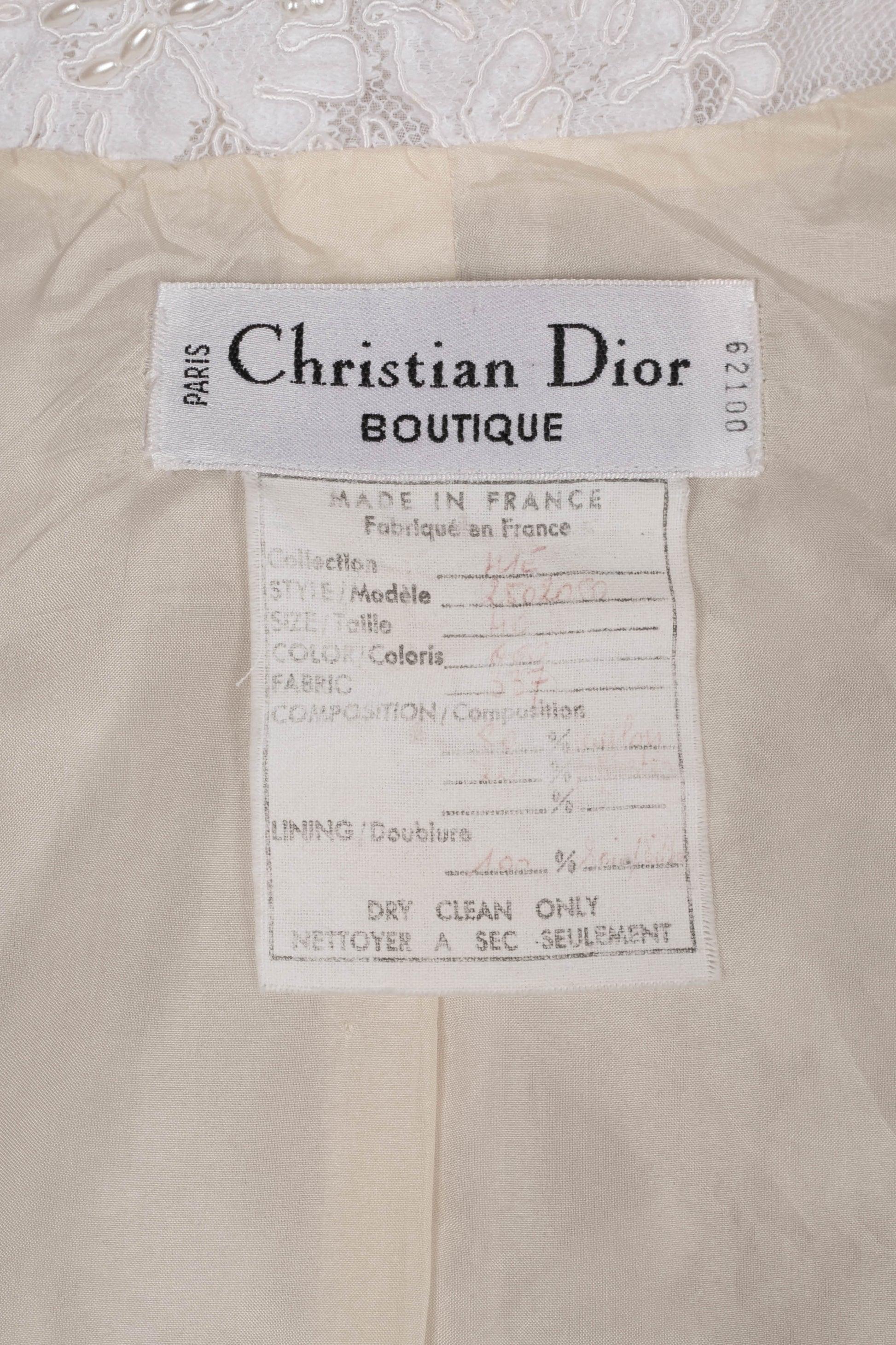 Christian Dior White Lace Jacket 3