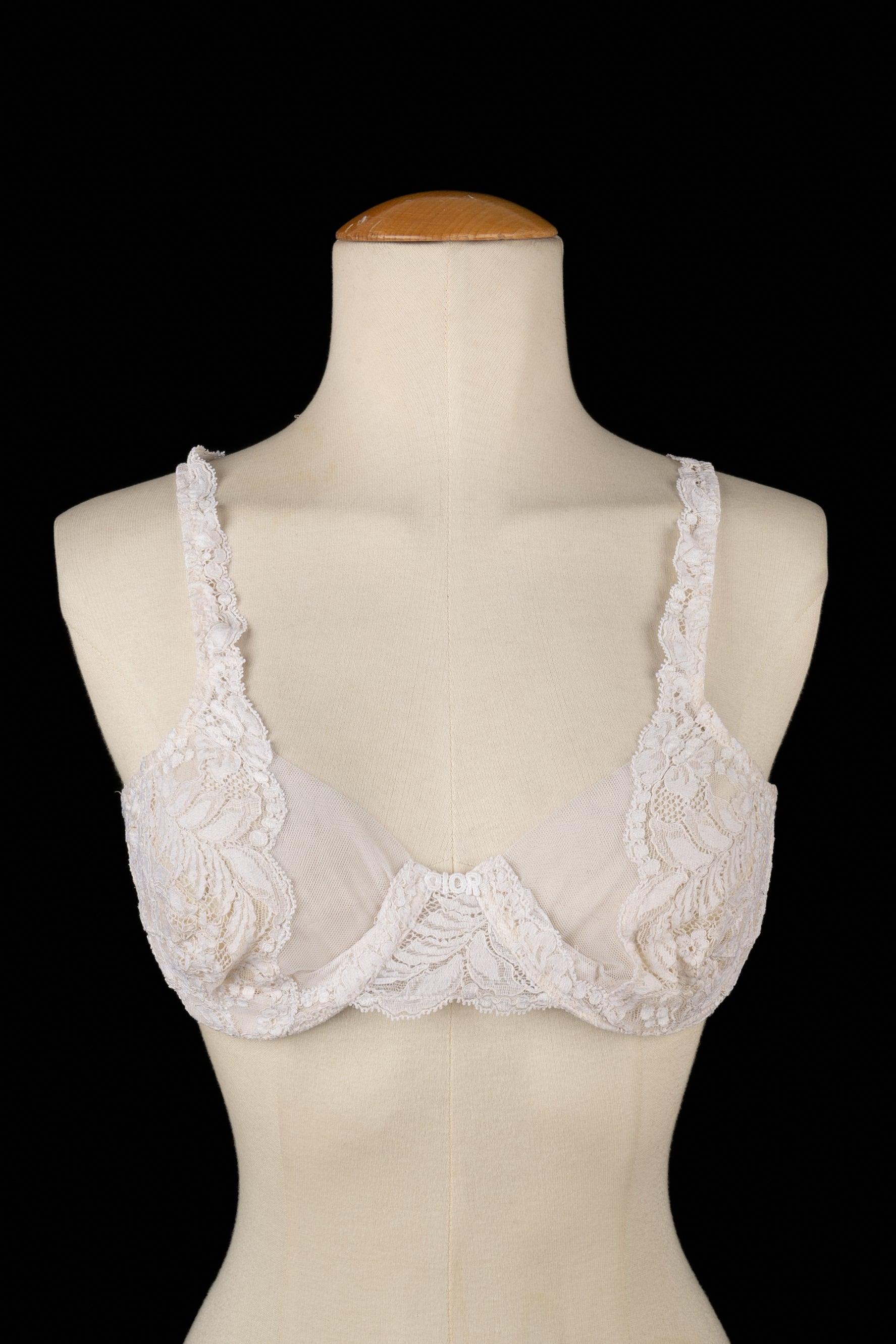 Christian Dior White Lace Lingerie For Sale