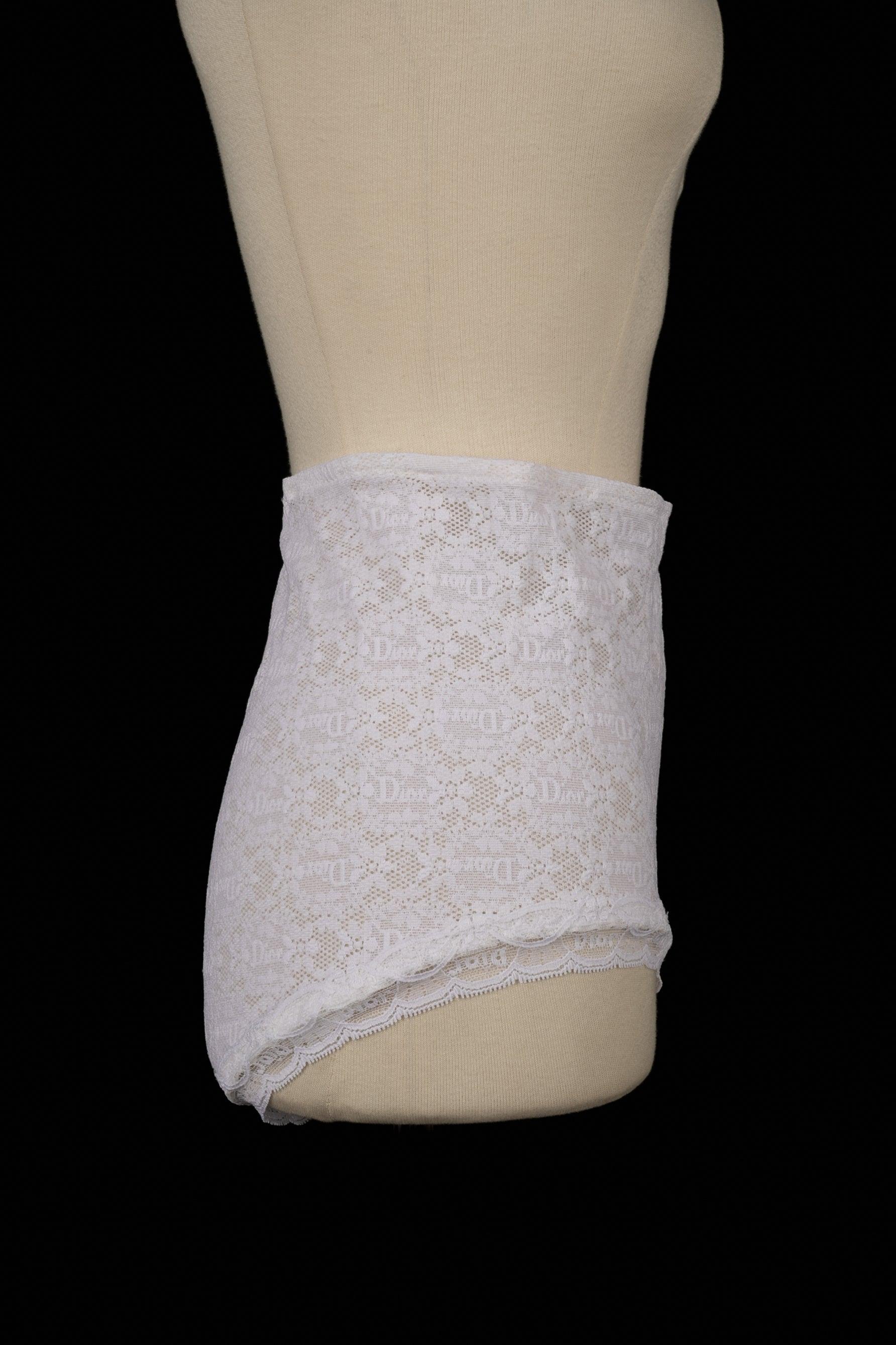 Christian Dior White Lace Panties In Excellent Condition For Sale In SAINT-OUEN-SUR-SEINE, FR