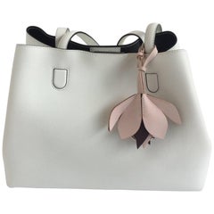 Christian Dior White Leather Blossom Bag