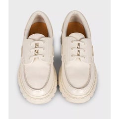 Christian Dior White Leather Lace-Up Shoes sz.39