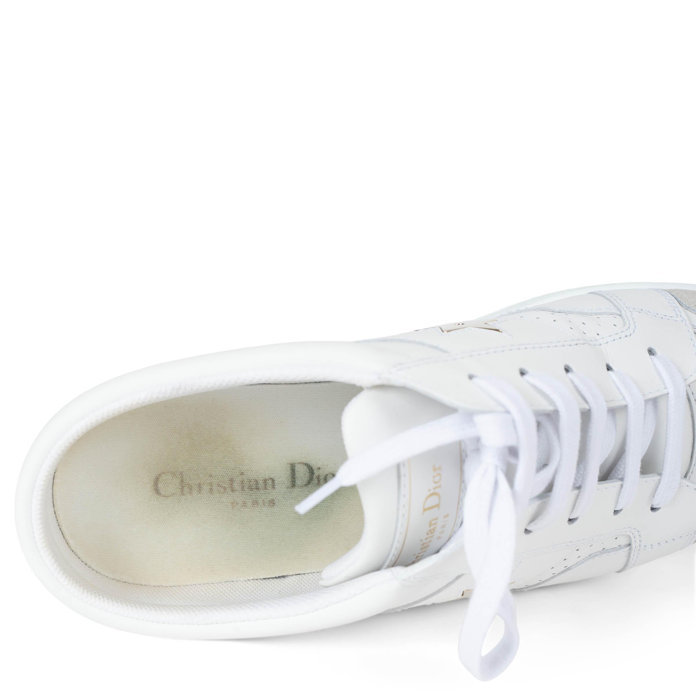 CHRISTIAN DIOR Weißes Leder & Wildleder STAR Sneakers Schuhe 38 im Angebot 3
