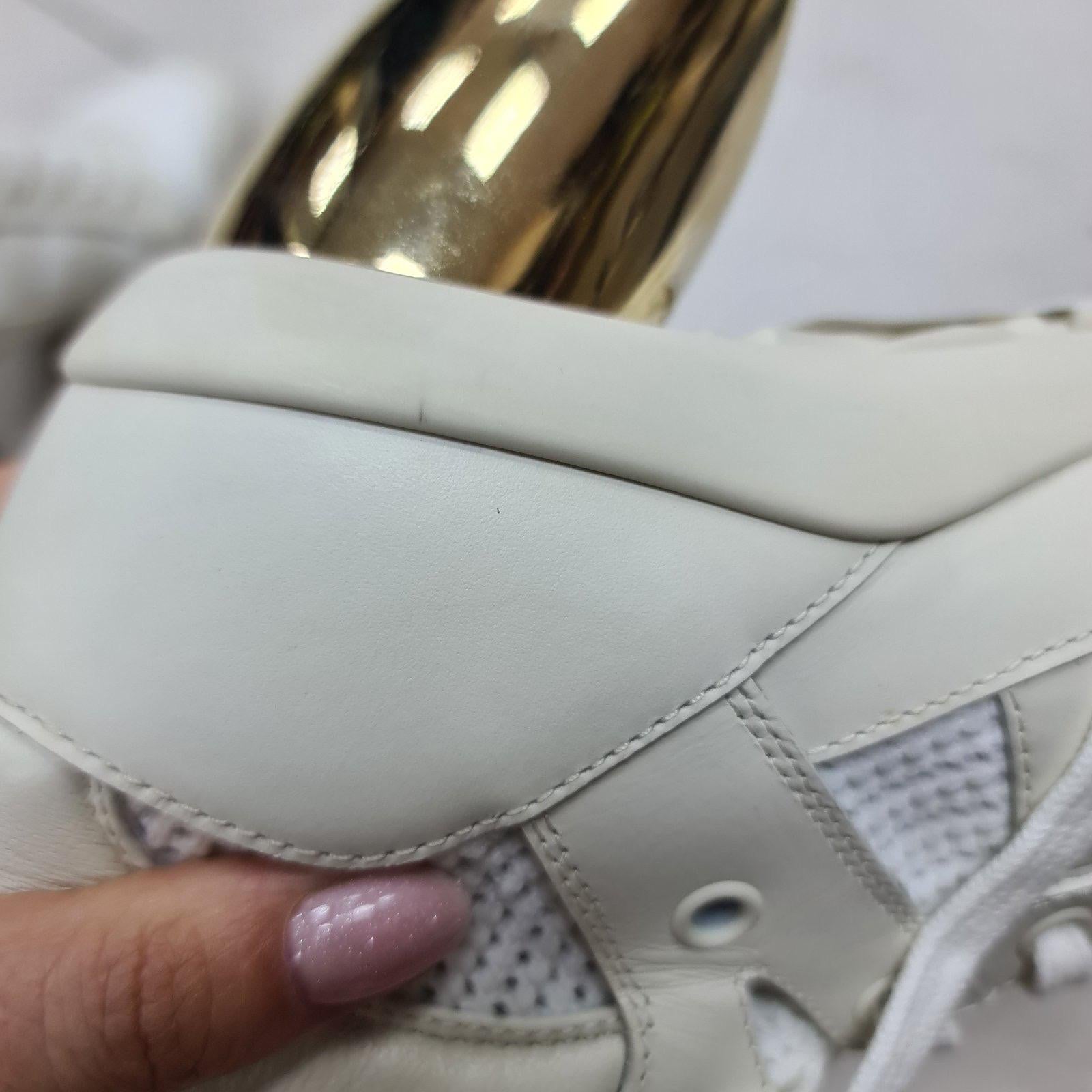 Christian Dior White Logo Lace-Up Sock Boots 5