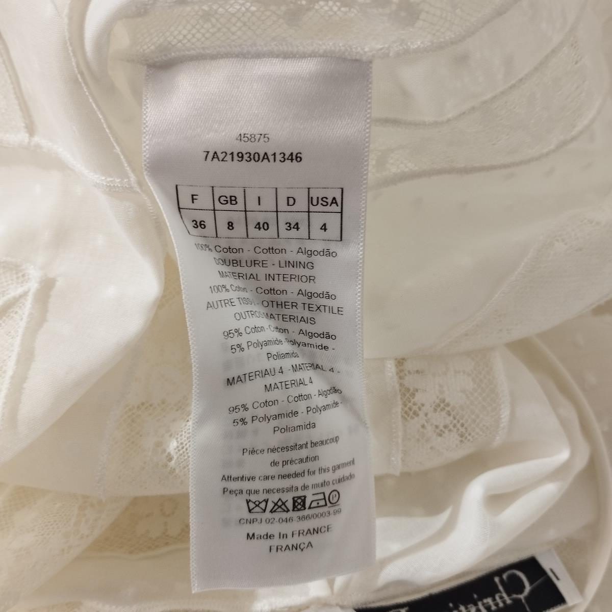 Christian Dior White Long Lace Dress FR 36 / IT  40 6