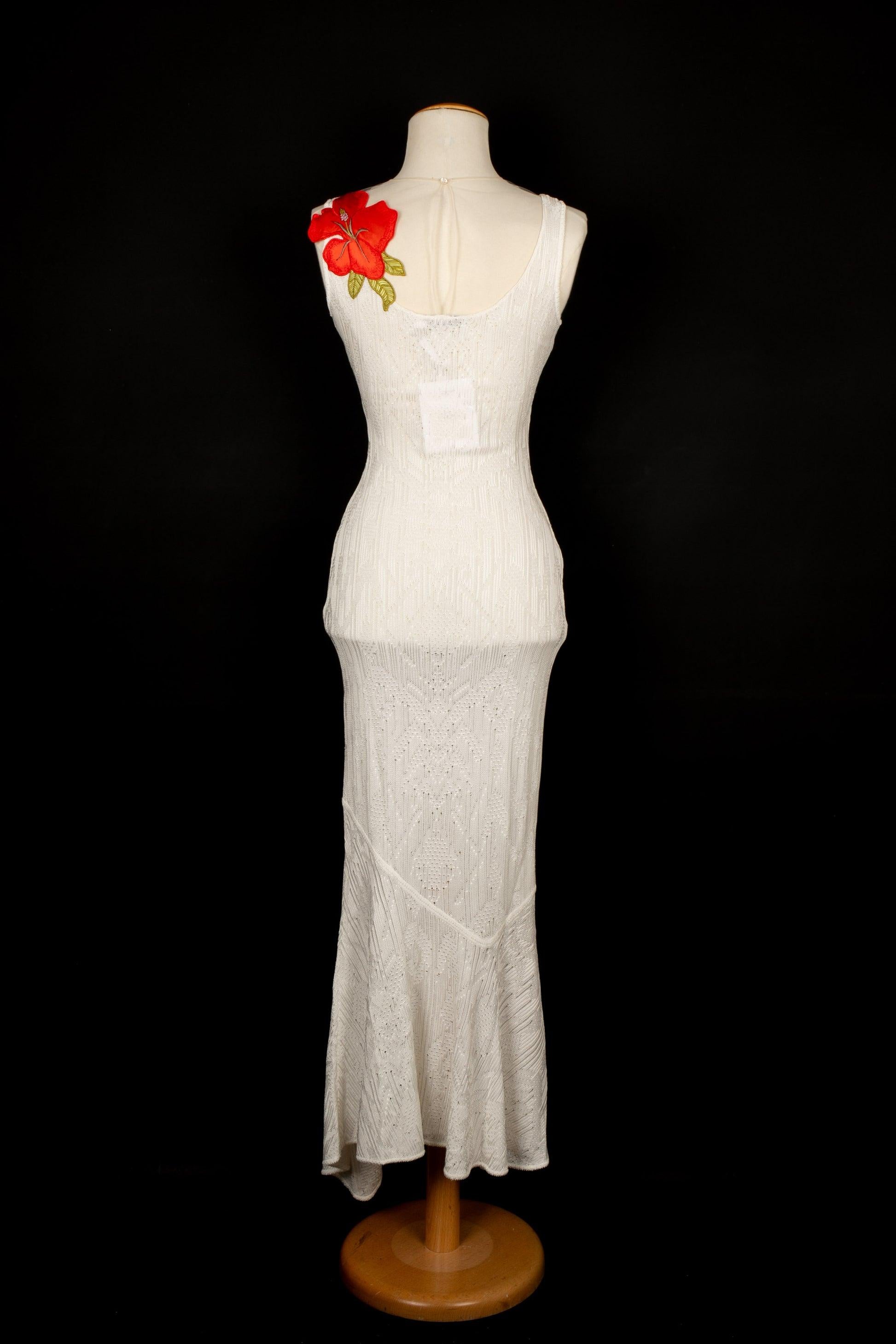 Christian Dior White Mesh Dress, 2000s In Excellent Condition In SAINT-OUEN-SUR-SEINE, FR