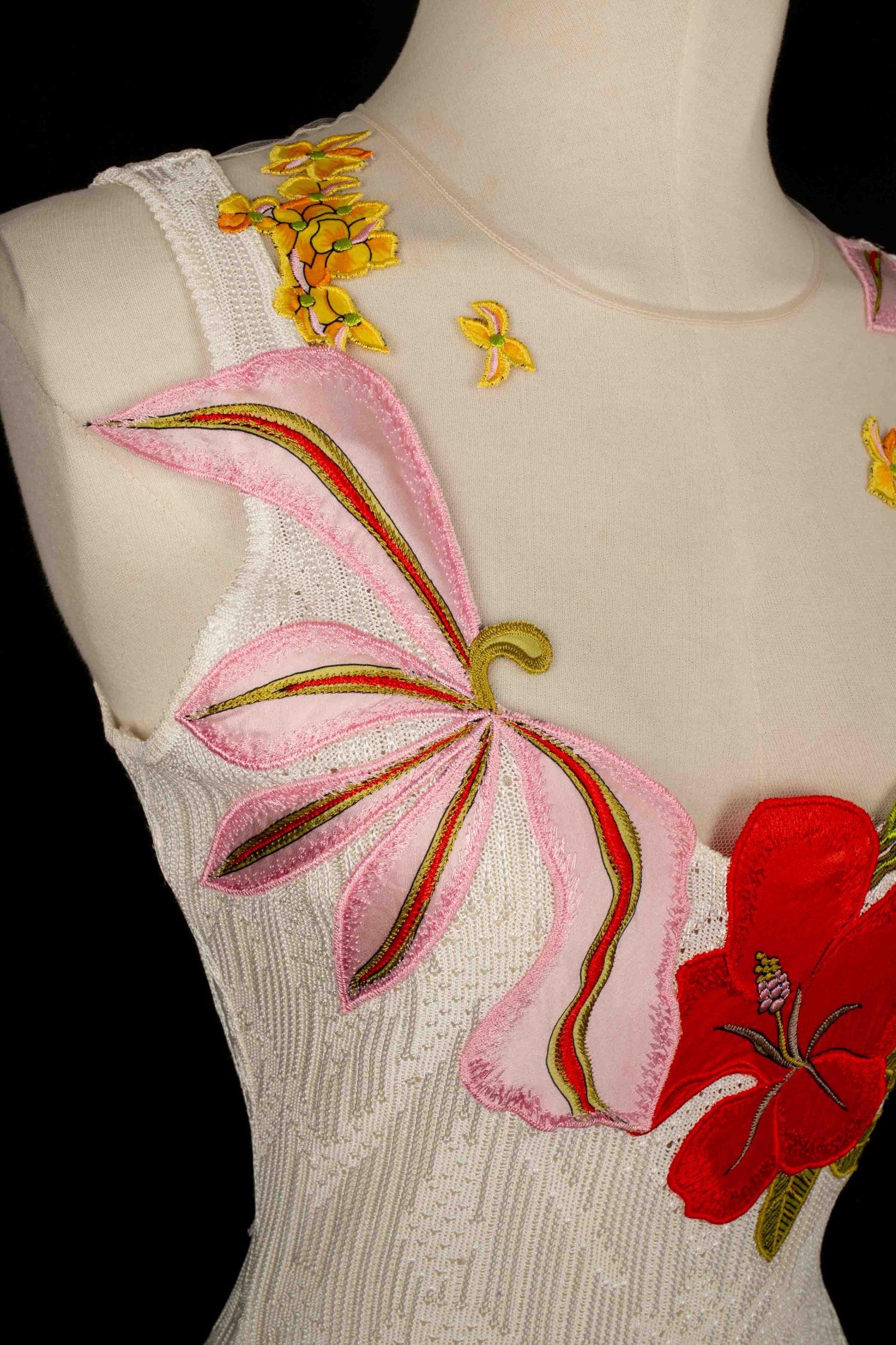 Christian Dior White Mesh Dress, 2000s 2