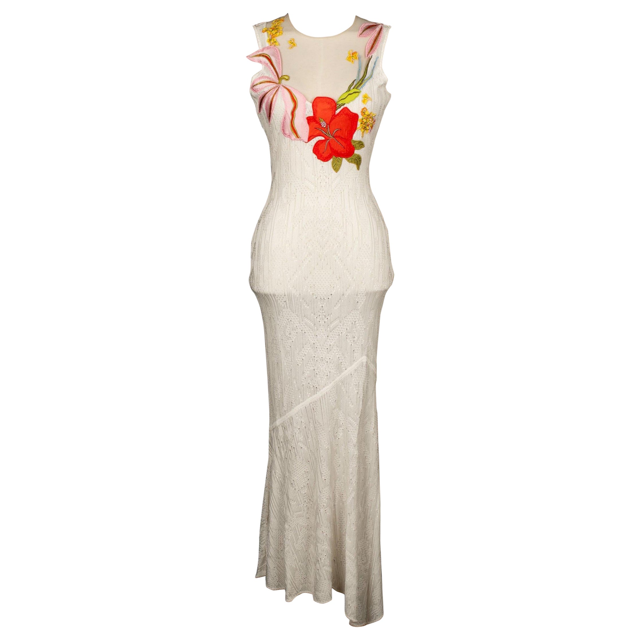 Christian Dior White Mesh Dress, 2000s