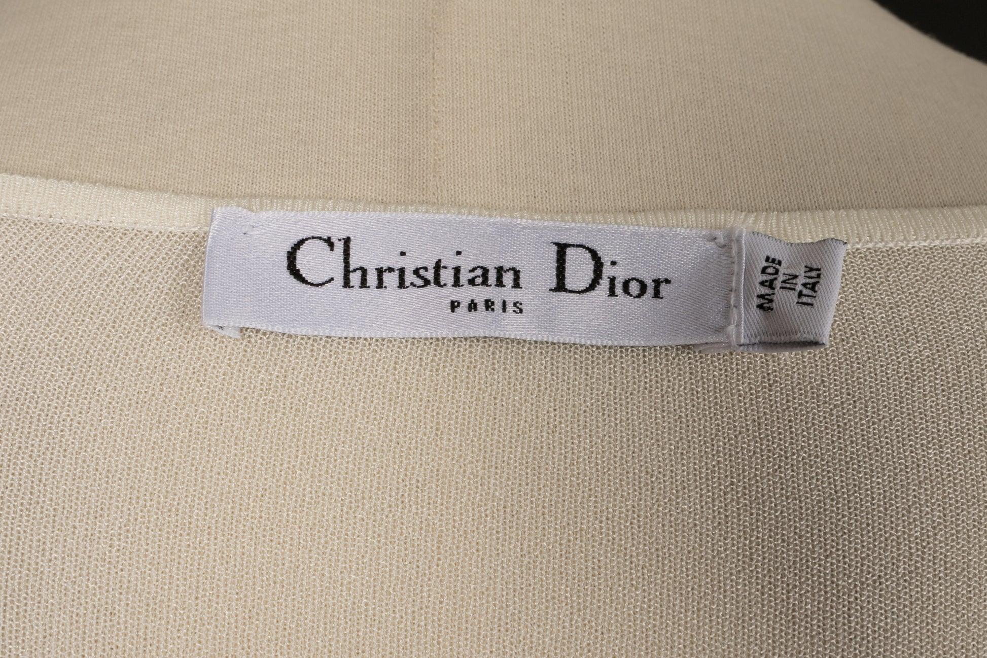 Christian Dior White Mesh Longsleeved Top 38FR For Sale 3