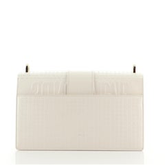 Christian Dior White Micro Cannage Metallic Calfskin Leather 30 Montaigne Chain