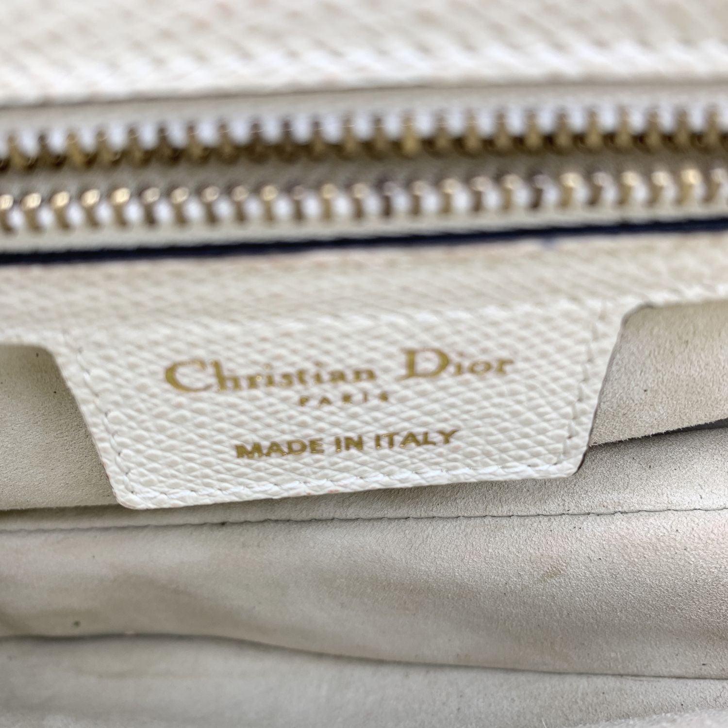 Christian Dior White Milk Leather Saddle Shoulder Bag 2