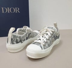 Christian Dior White Oblique Mesh B23 Low Top Sneakers