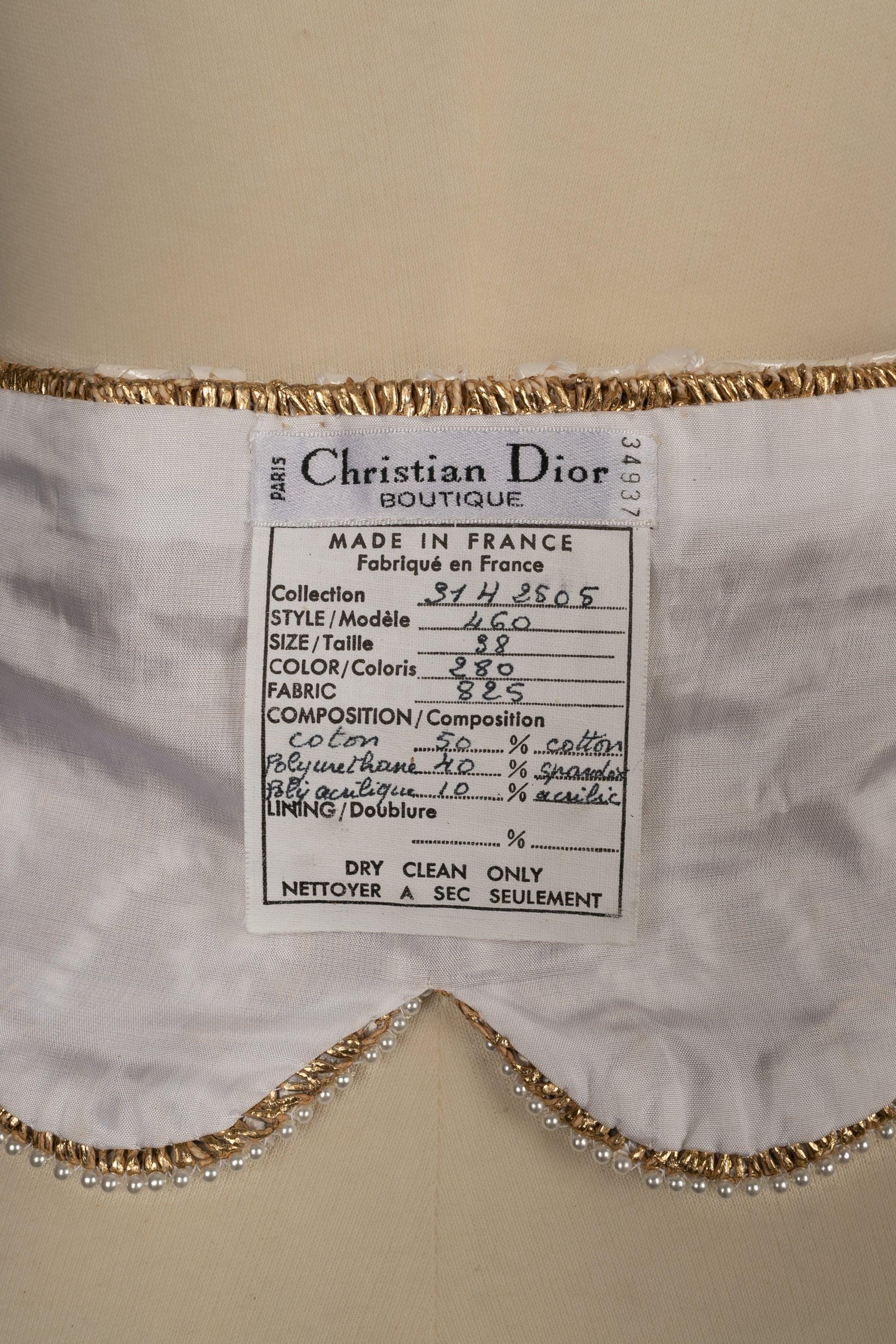 Christian Dior Weißer Hosen-Overall, 1993 im Angebot 8