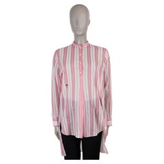 CHRISTIAN DIOR white pink cotton 2019 DIORIVIERA STRIPED VOILE TUNIC Shirt S