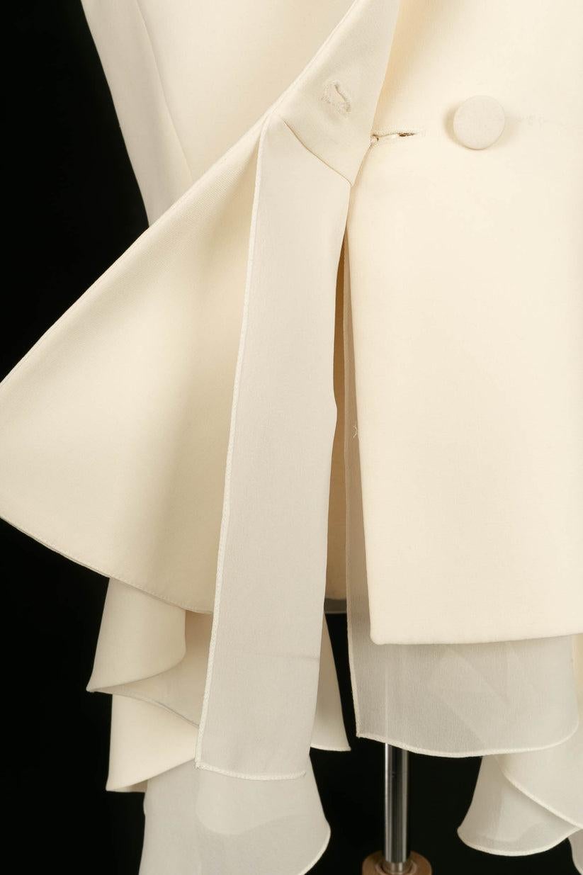 Christian Dior White Silk Crepe Vest 2