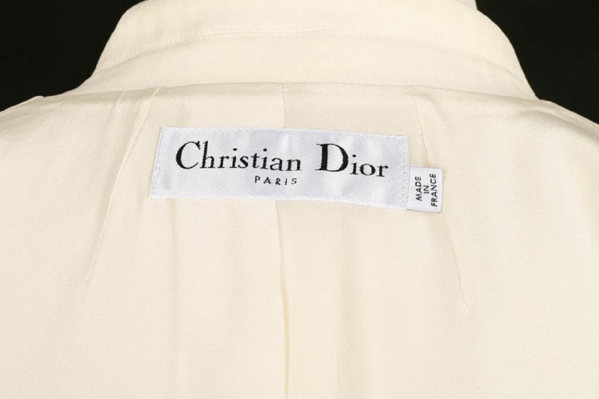 Christian Dior White Silk Crepe Vest 4