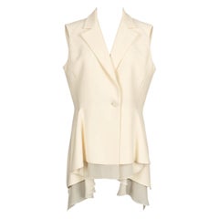 Christian Dior White Silk Crepe Vest Christian Dior White Silk Crepe Vest