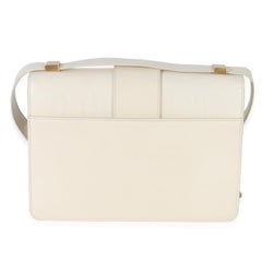 Christian Dior White Smooth Box Calfskin 30 Montaigne Flap