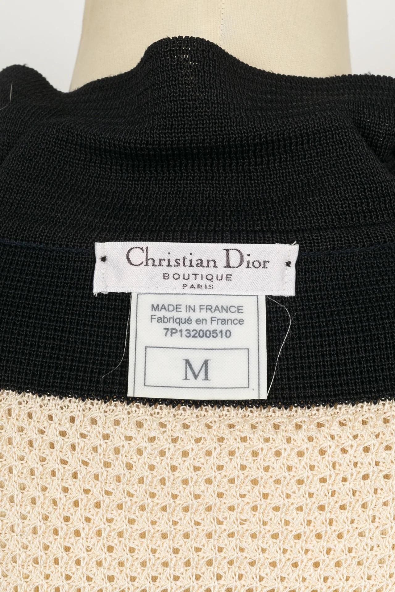 Women's Christian Dior White Top with Stripes For Sale
