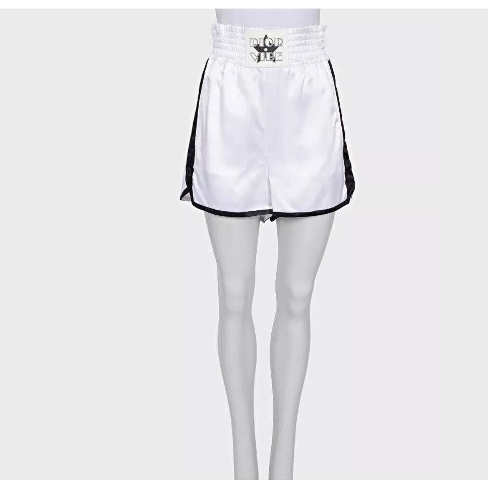 Christian Dior Weißer Viskoseanzug mit schwarzem Besatz - Größe XS im Zustand „Hervorragend“ im Angebot in Krakow, PL