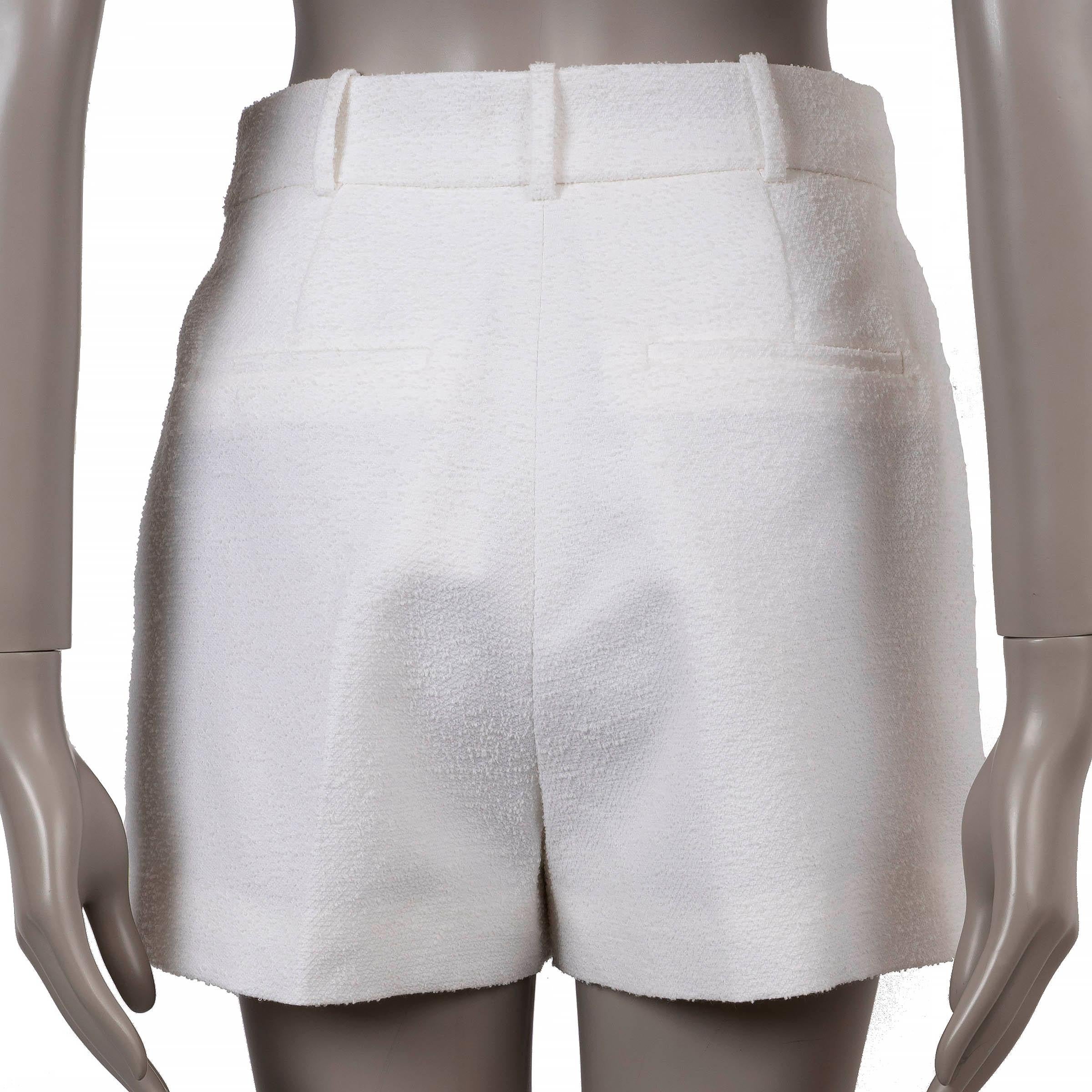 Grigio CHRISTIAN DIOR bianco lana 2024 BOUCLE BERMUDA Pantaloncini 38 S in vendita
