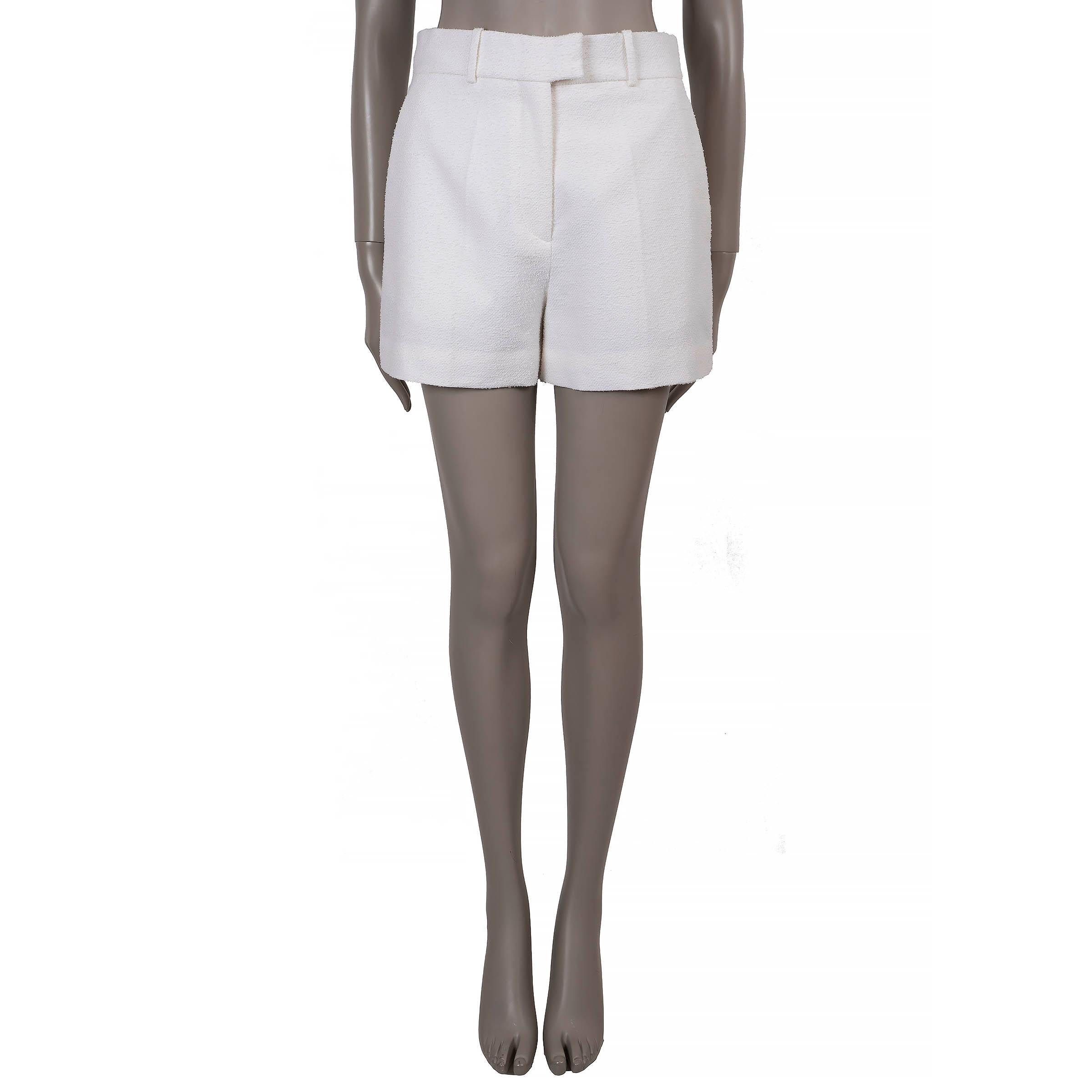 Donna CHRISTIAN DIOR bianco lana 2024 BOUCLE BERMUDA Pantaloncini 38 S in vendita