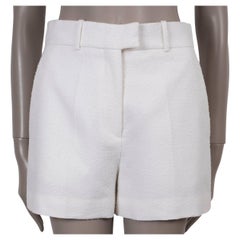CHRISTIAN DIOR bianco lana 2024 BOUCLE BERMUDA Pantaloncini 38 S