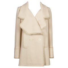 Christian Dior White Wool Coat Size 40FR, 2005