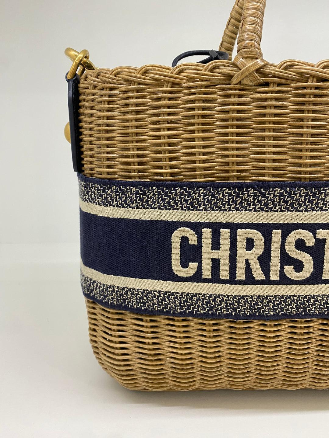 Christian Dior Wicker Bag In Excellent Condition For Sale In Double Bay, AU