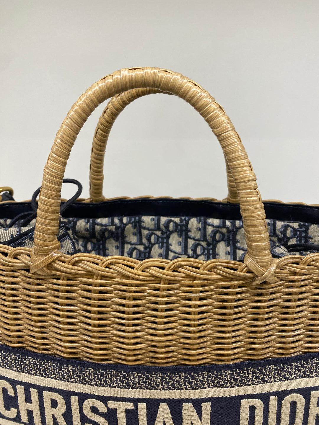 Christian Dior Wicker Bag For Sale 1