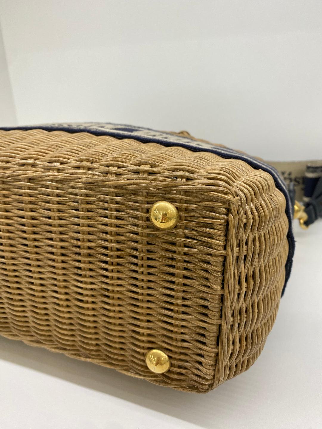 Christian Dior Wicker Bag For Sale 2