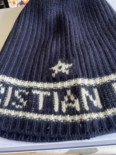 CHRISTIAN DIOR Woil and cashmere bonnet