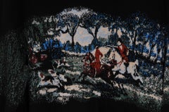 Christian Dior Womens Graphic Horse Forest Print Sweater Size IT 48 US 12 Black