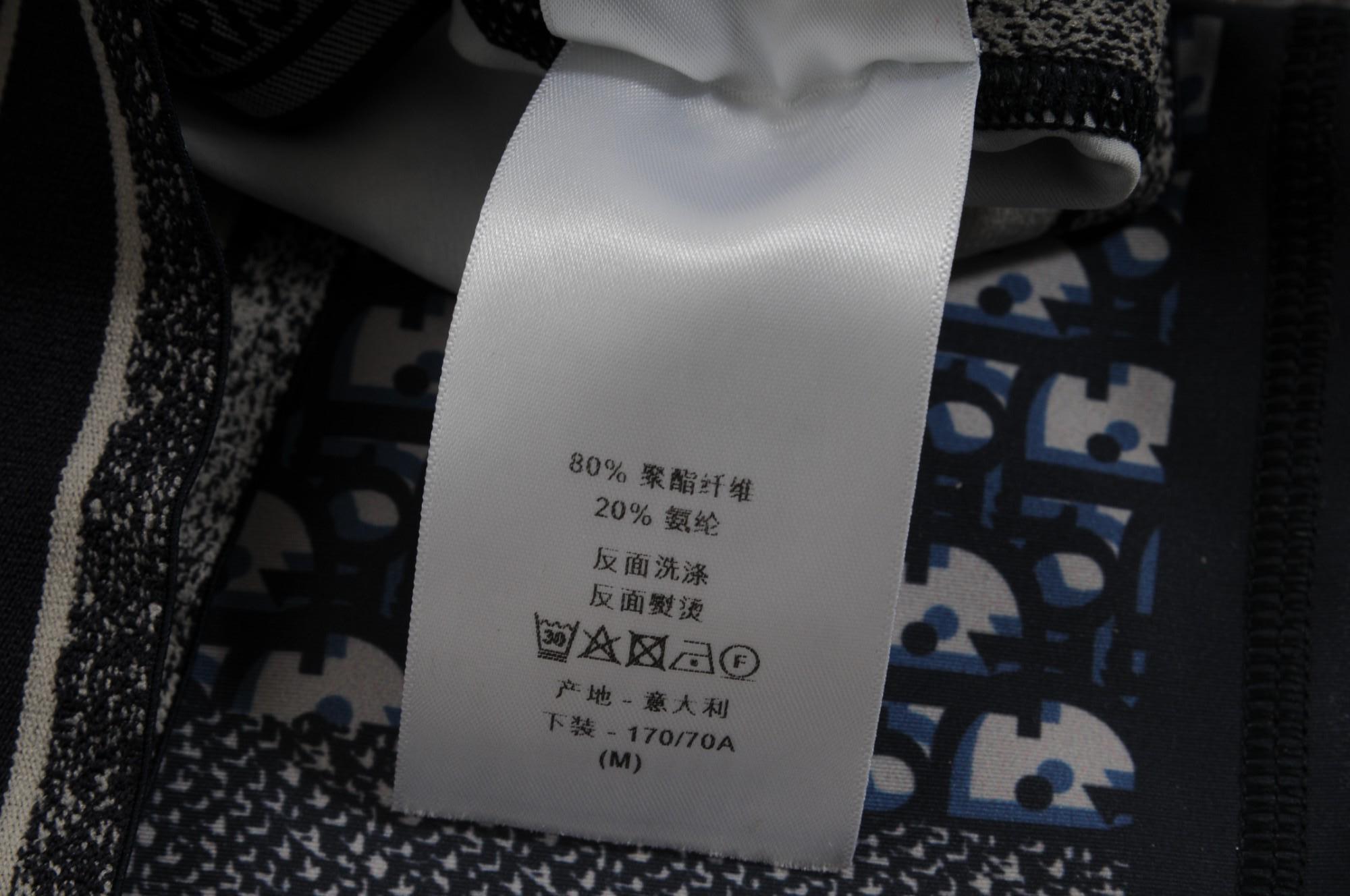 Christian Dior Leggings Mujer Logotipo Oblicuo Azul Medio Gris Spandex Poliamida en venta 5