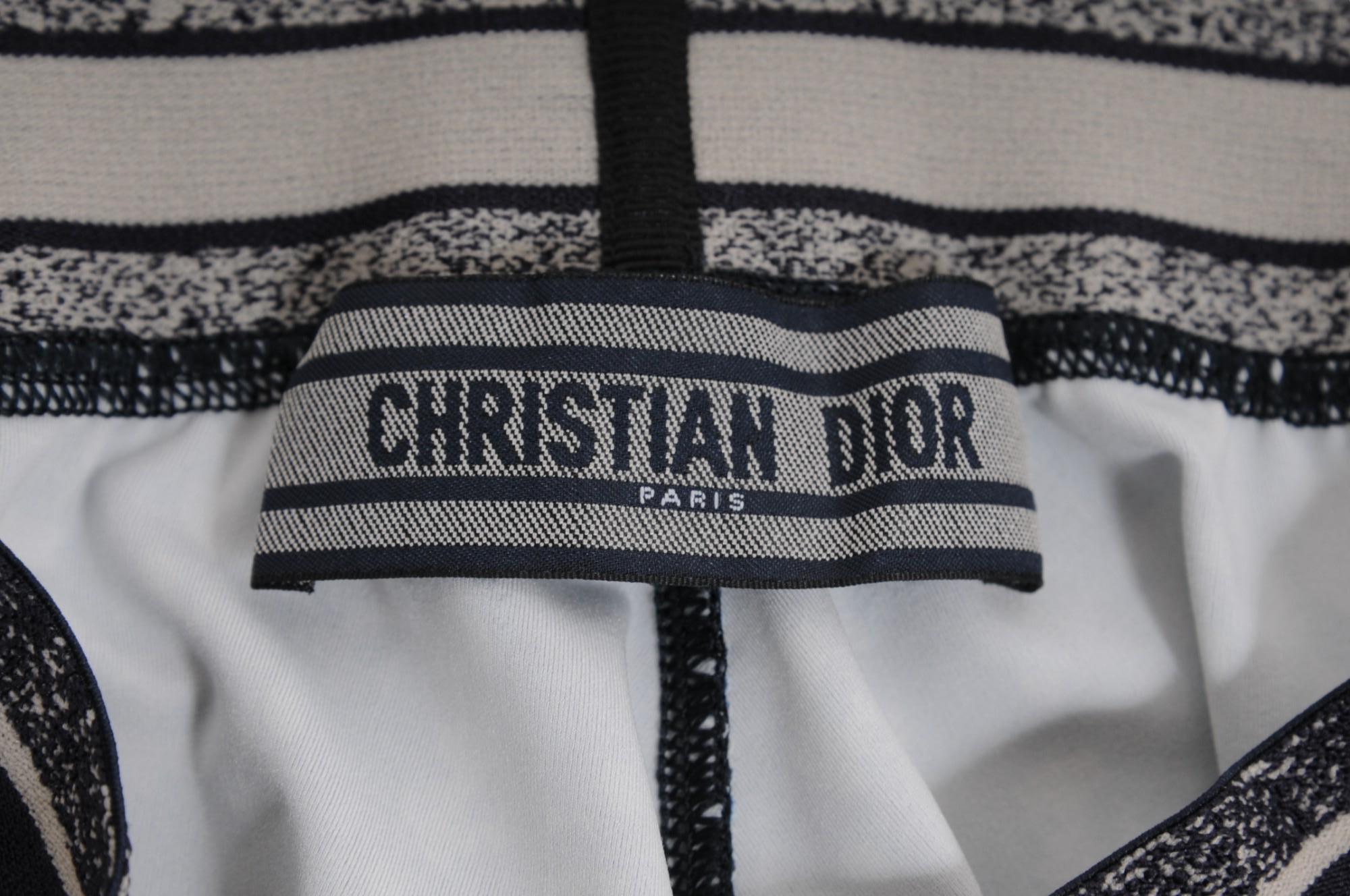 De las mujeres Christian Dior Leggings Mujer Logotipo Oblicuo Azul Medio Gris Spandex Poliamida en venta