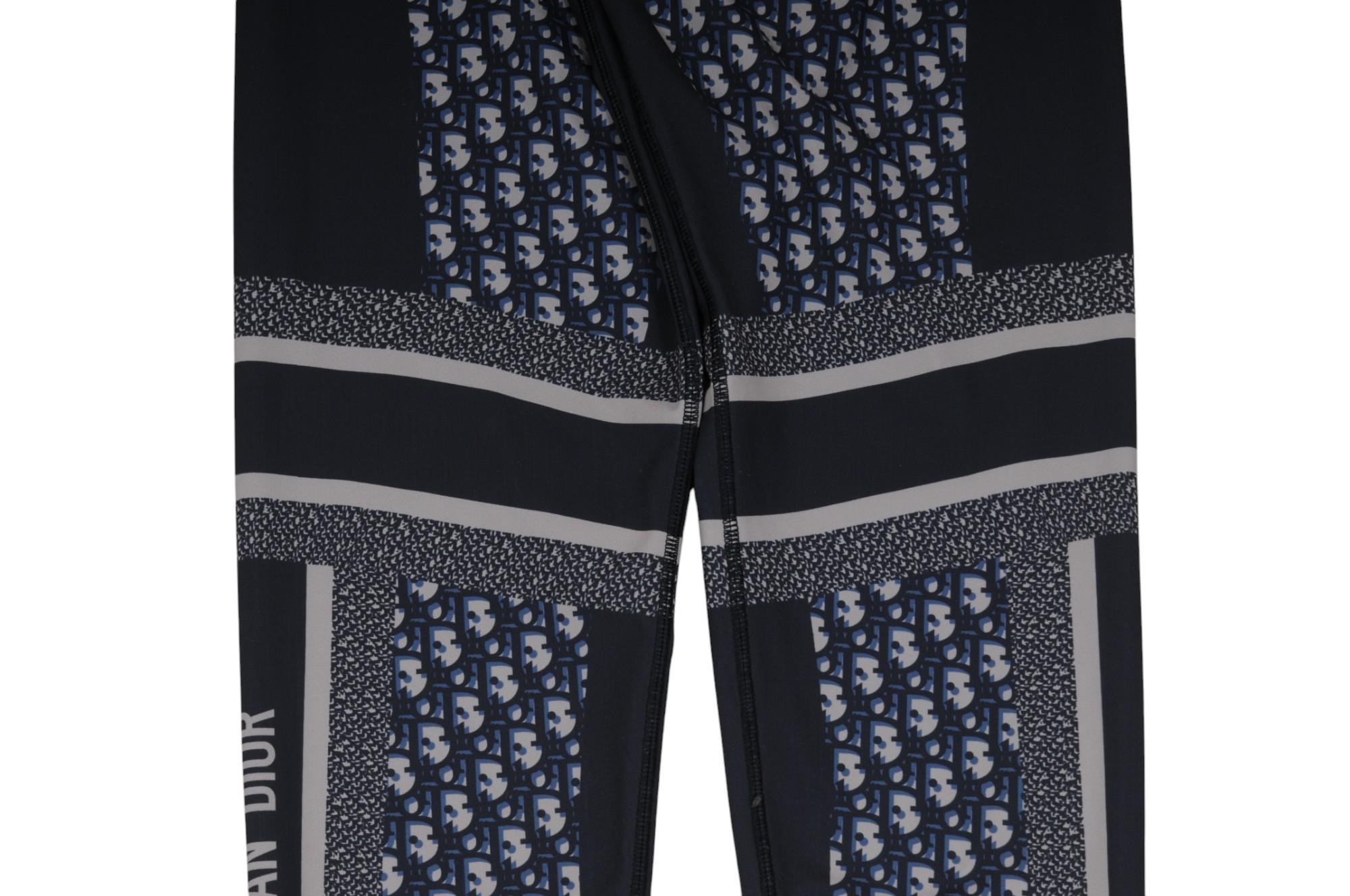 Christian Dior Leggings Mujer Logotipo Oblicuo Azul Medio Gris Spandex Poliamida en venta 2