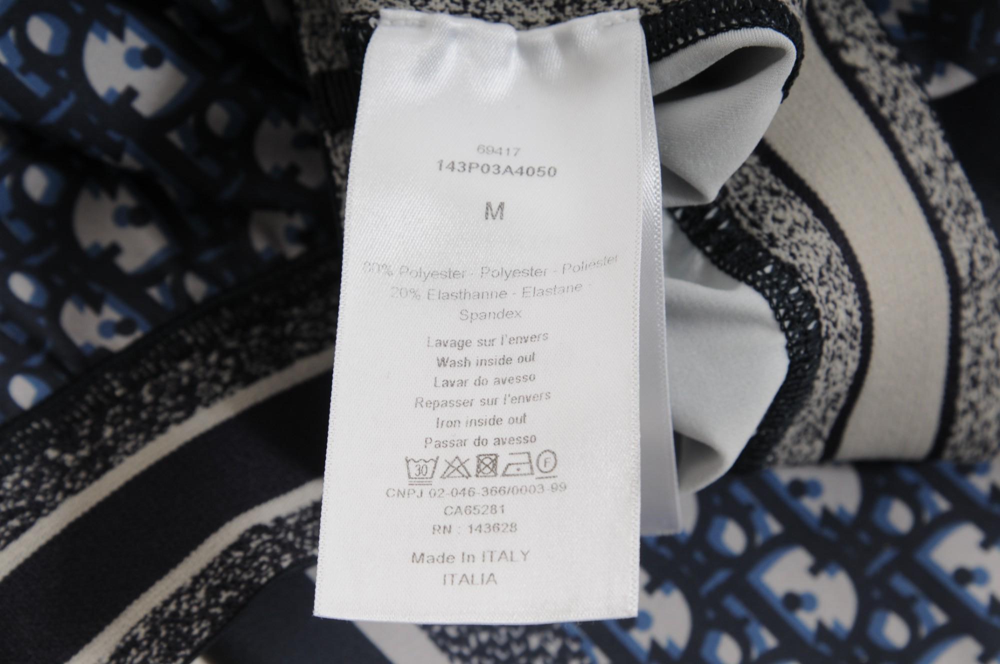 Christian Dior Leggings Mujer Logotipo Oblicuo Azul Medio Gris Spandex Poliamida en venta 3