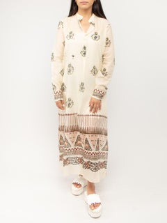 Christian Dior Women's Printed Beige Shirt Dress