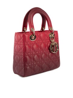 Christian Dior Women's Small Red Gradient Cannage My ABCDior Lady Dior