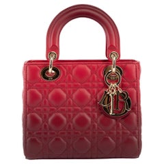 Christian Dior Women's Small Red Gradient Cannage My ABCDior Lady Dior