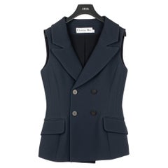 Christian Dior - Gilet pour femme bleu marine, 38 FR