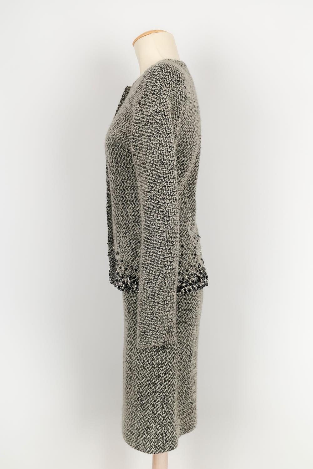Ensemble tailleur en laine et soie Christian Dior Excellent état - En vente à SAINT-OUEN-SUR-SEINE, FR