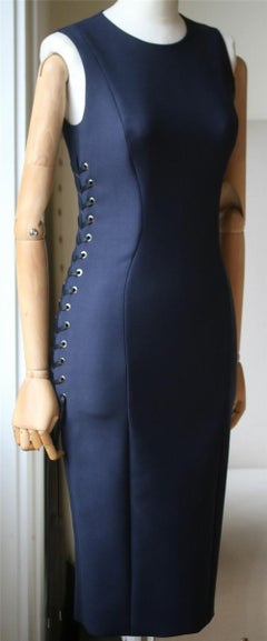 Christian Dior Wool-Blend Lace-Up Dress