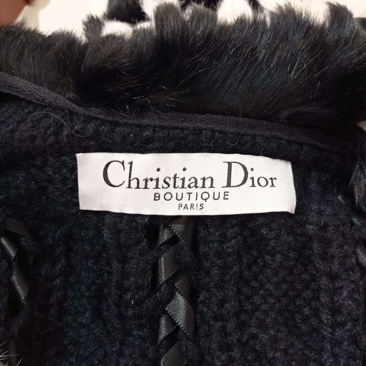 Christian Dior Wool & Fur Jacket M In Excellent Condition For Sale In Gazzaniga (BG), IT