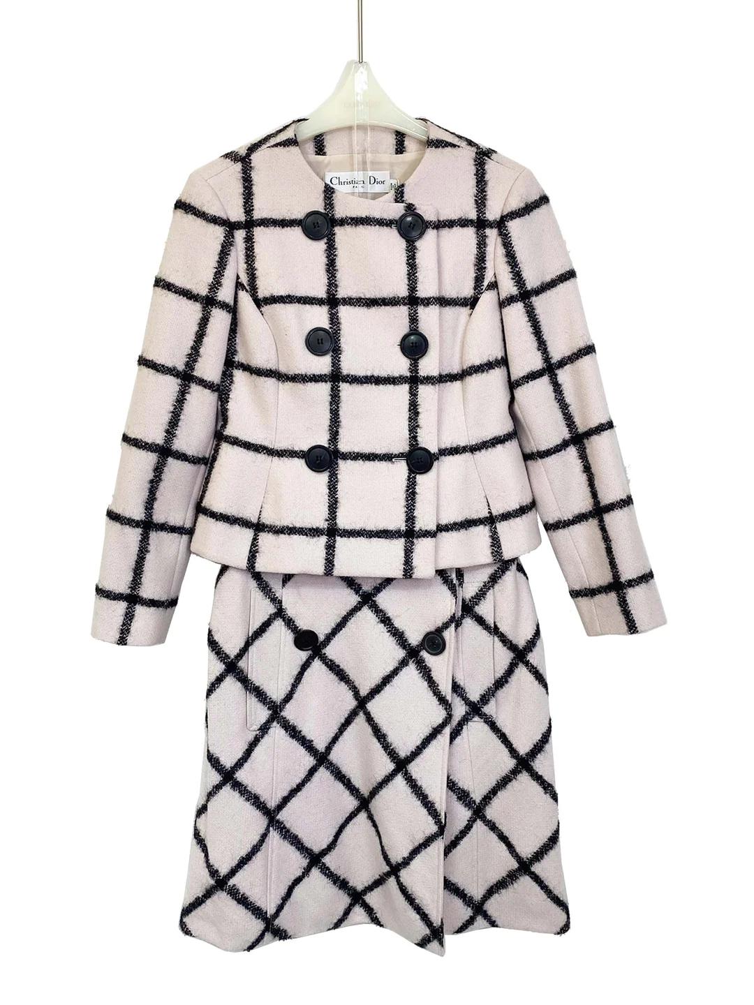 Ensemble veste et jupe en laine Christian Dior en vente 1